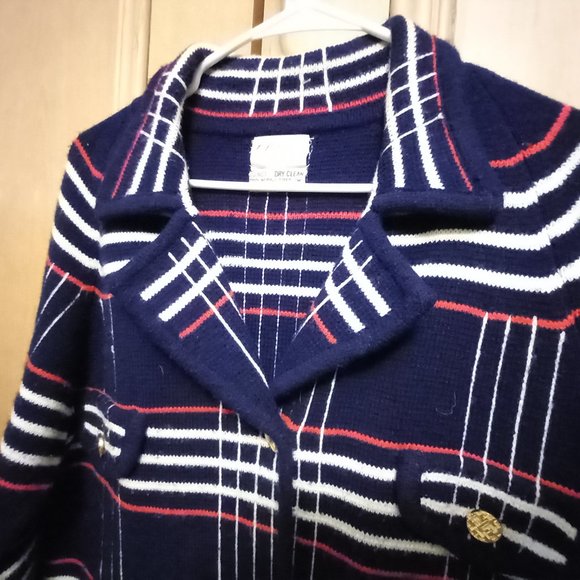 Lily Of California Vintage Thick Knit Sweater Cardigan Size M (T-336) - Picture 5 of 6